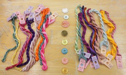 succulence button and thread