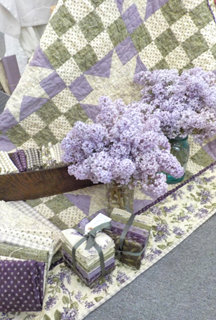 garden party with lilacs